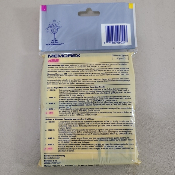 Vintage Memorex dBS 90 Min Cassette Tapes - Picture 2 of 6